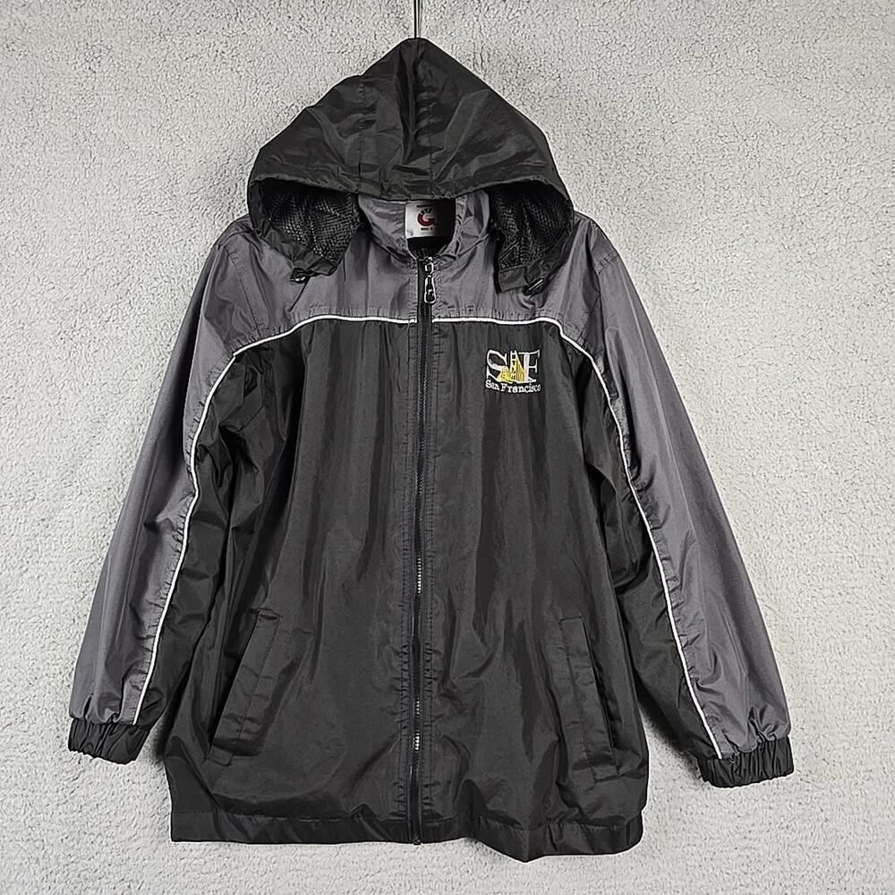 Hayward, CA San Francisco Jacket Windbreaker Men's Small Black and Gray
